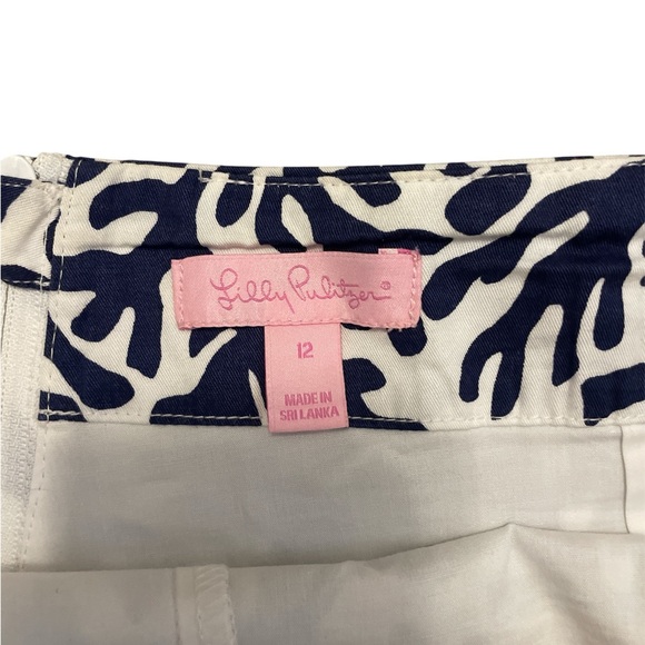 Lilly Pulitzer Navy and White Mini Pencil Skirt - Picture 3 of 5